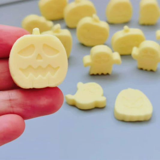 Tiny Jack O' Lantern Soap | Pumpkin | 0.98" X 0.98" X 0.24" depth | Multi Use Or Single Use Soap