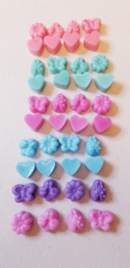 Mini Bee, Butterfly, Flower, Ladybug Soap  | Single Use Soaps | Travel Soap | Soaps for Camping | Cloth Wipe Bits