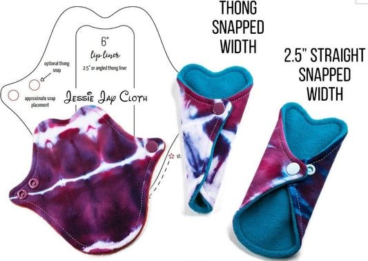 Custom 6" Lip Liner  | Fits thong & Normal Panties | Daily Liner for everyday freshness | 2.5" Snapped Width