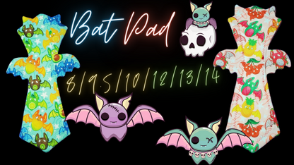 2.75" Snapped  Bat Shaped Cloth Pads |  8/9.5/10/12/13/14 |