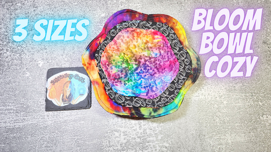 Custom Bloom Microwavable Bowl Cozy | 3 Sizes | Cotton Or Flannel Fabric Options ONLY