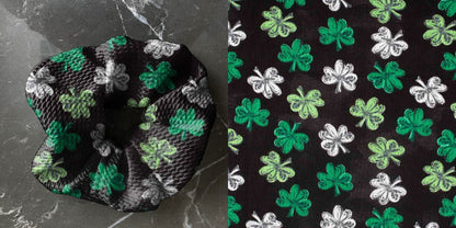 Chalkboard St. Patrick's Shamrock | Holiday | Custom Hair Scrunchie | Adult Size & Toddler Size | 7 Options