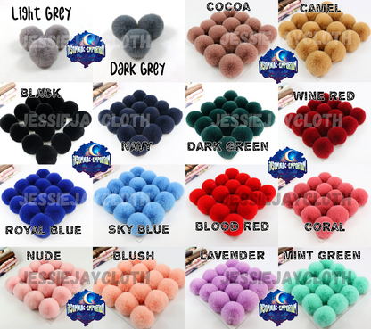 Large 10 cm Pompom Keychain | Or just the Pompom | Faux Rabbit Fur | Add on