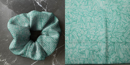 Vibrant Teal watercolor | Custom Hair Scrunchie | Adult Size & Toddler Size | 7 Options