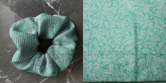 Vibrant Teal watercolor | Custom Hair Scrunchie | Adult Size & Toddler Size | 7 Options