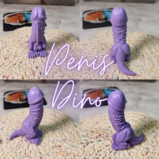 Custom Dino Penis Gag Gift Soap | Peen, Dick, Adult Humor | 2.9" x 2.3" Jelly or Regular Soap