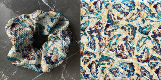 Packed Fish | Custom Hair Scrunchie | Adult Size & Toddler Size | 7 Options