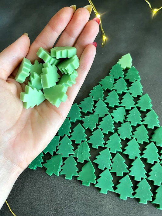 Tiny Christmas Tree Soap | 0.98" X 0.87" X 0.4" depth | Multi Use Or Single Use Soap