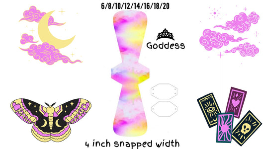 Goddess Custom Cloth Pad | 6/8/10/12/14/16/18/20 | 4" Snapped width | Wider Option