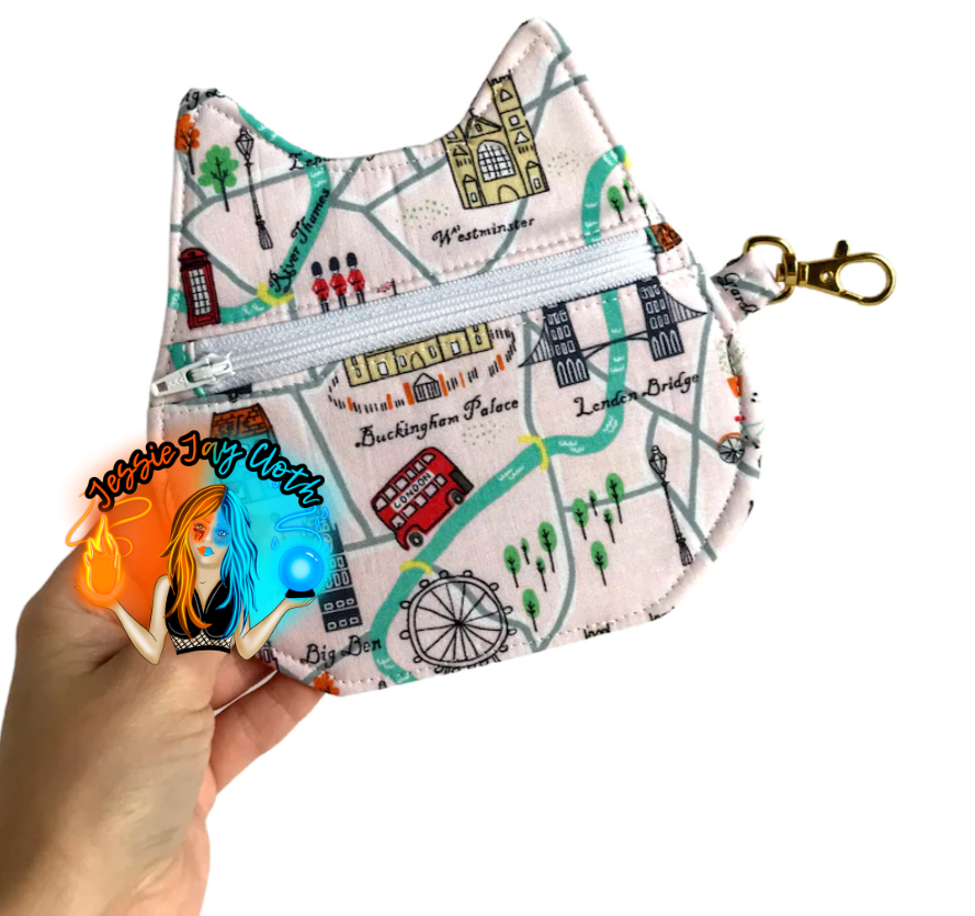 Custom Cat Zipper Pouch | Coin Purse | Period Essentials | Add on bag