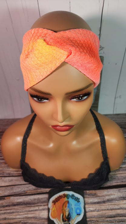 Citrus Fusion A | Medium 21" | RTS Waffle Knit Head Band | Ready to ship | Mask, Knife, Blood, Friday 13th