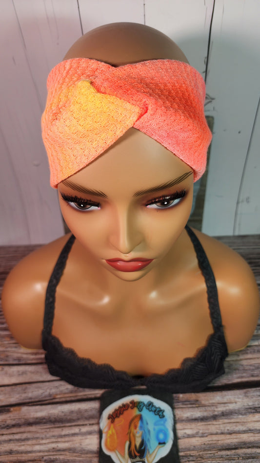 Citrus Fusion A | Medium 21" | RTS Waffle Knit Head Band | Ready to ship | Mask, Knife, Blood, Friday 13th