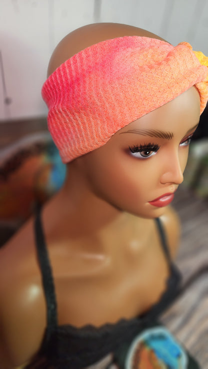 Citrus Fusion C | Medium 21" | RTS Waffle Knit Head Band | Ready to ship | Mask, Knife, Blood, Friday 13th
