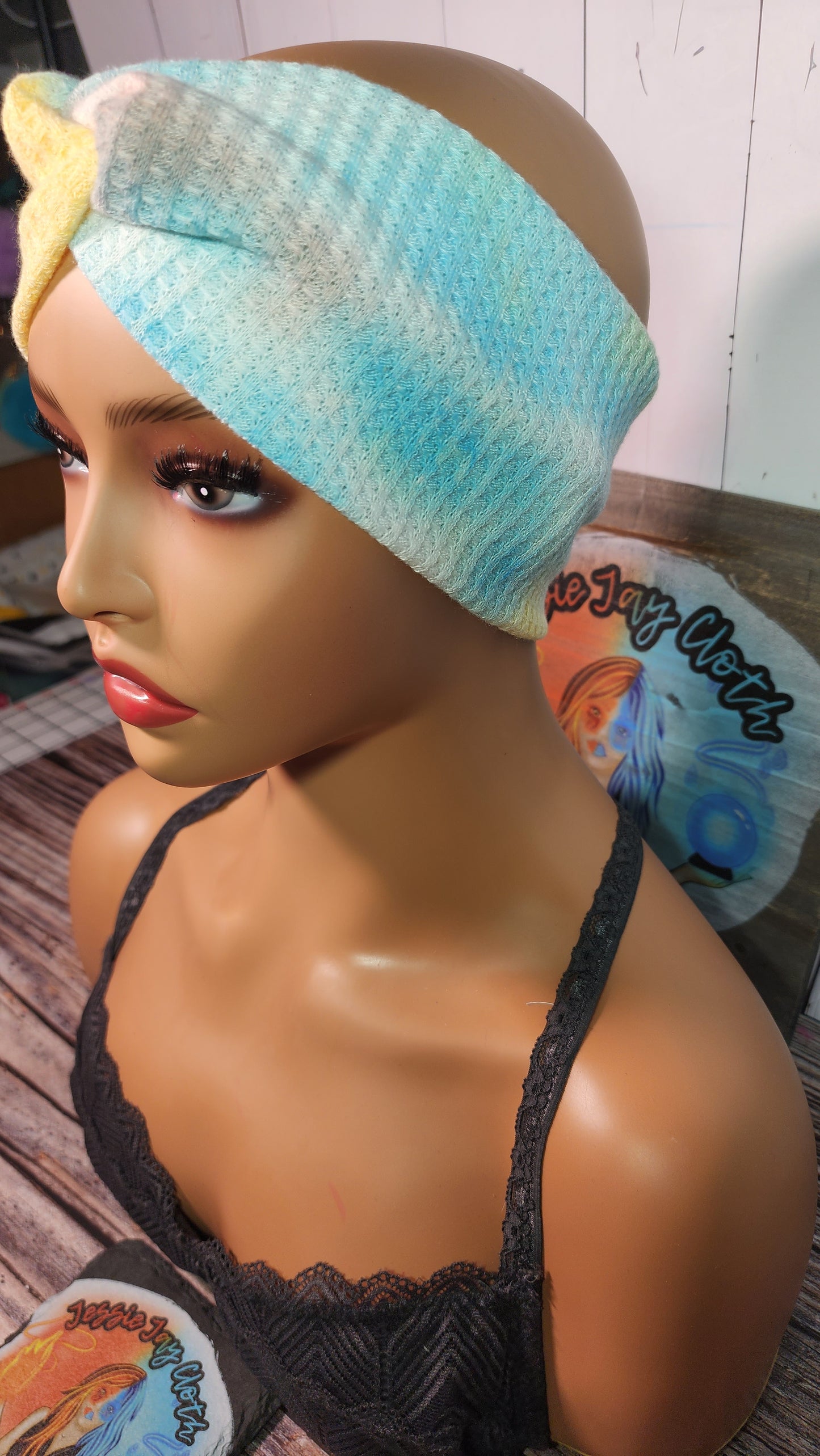 Beach Days C | Medium 21" | RTS Waffle Knit Head Band | Ready to ship | Mask, Knife, Blood, Friday 13th