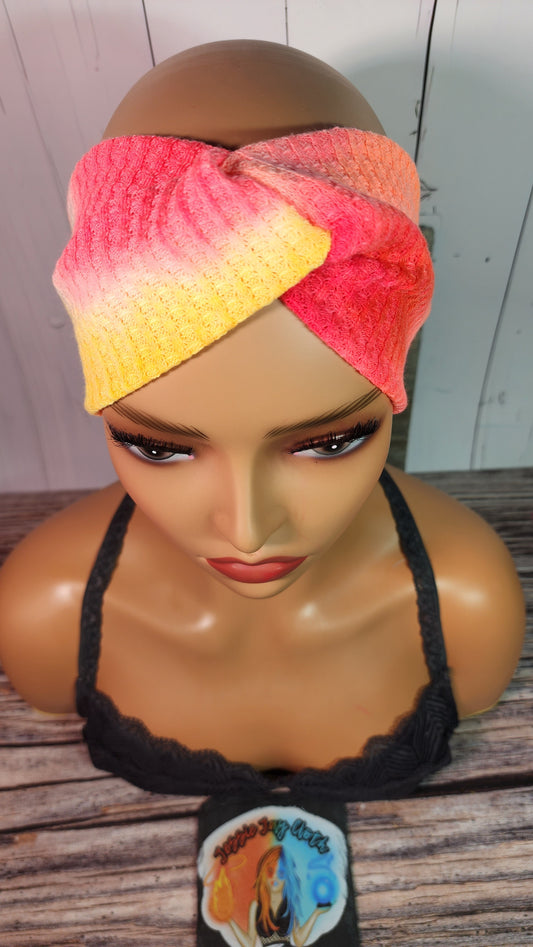 Citrus Fusion D | Medium 21" | RTS Waffle Knit Head Band | Ready to ship | Mask, Knife, Blood, Friday 13th