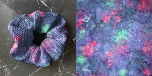 Blue, Green, Purple, Pink Tie dye | Custom Hair Scrunchie | Adult Size & Toddler Size | 7 Options