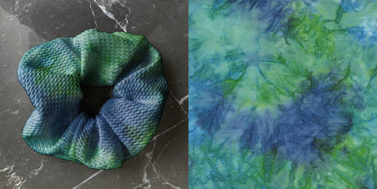 Green Tie Dye   | Custom Hair Scrunchie | Adult Size & Toddler Size | 7 Options