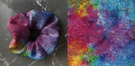Tie Dye Dew Drops  | Custom Hair Scrunchie | Adult Size & Toddler Size | 7 Options