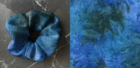 Blue Tie Dye   | Custom Hair Scrunchie | Adult Size & Toddler Size | 7 Options