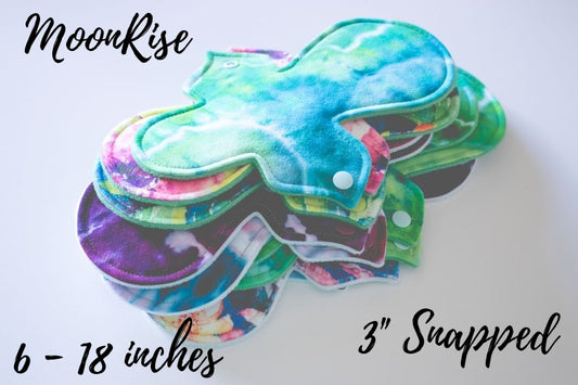 Custom Moon Rise Cloth Pad |  6-18 inches | 3" Snapped Width